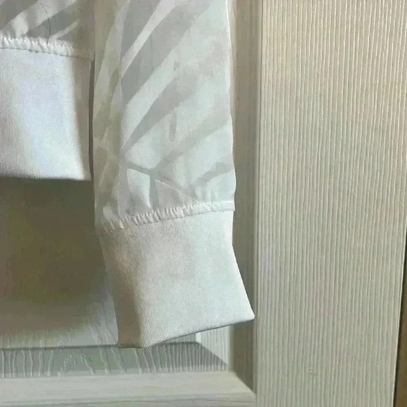 Victoria Sport white Palm Print Jacket Small Petite - Picture 3 of 5